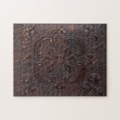 Vallend Oud Leren Boek Legpuzzel (Horizontaal)