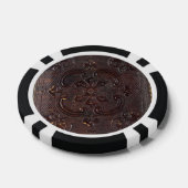 Vallend Oud Leren Boek Poker Chips (Enkel)