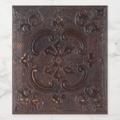 Vallend Oud Leren Boek Wijn Etiket (Enkel label)