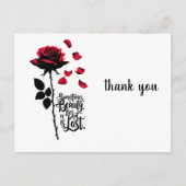 vallend roos briefkaart (Voorkant)