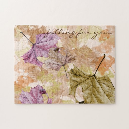 "vallend voor u" de herfstRAADSEL Legpuzzel (Horizontaal)