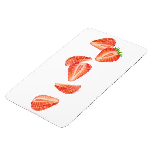 Vallende aardbeien magneet (Linkerzijde)