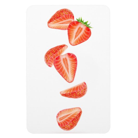 Vallende aardbeien magneet (Verticaal)