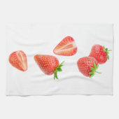 Vallende aardbeien theedoek (Horizontaal)