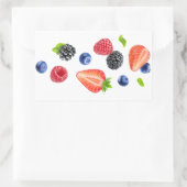 Vallende bessen rechthoekige sticker (Tas)