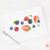 Vallende bessen rechthoekige sticker (Envelop)