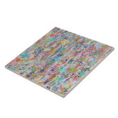 Vallende bladeren 6 x 6 keramische Tegel Tegeltje (Zijkant)