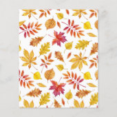 Vallende bladeren Autumn Baby Sprinkle Invitation (Achterkant)