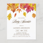 Vallende bladeren Autumn Baby Sprinkle Invitation (Voorkant)