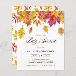 Vallende bladeren Autumn Baby Sprinkle Invitation
