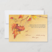 Vallende bladeren - Autumn Herfst Ontvangst Uitnod Kaart (Voorkant)