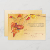 Vallende bladeren - Autumn Herfst Ontvangst Uitnod Kaart (Voorkant / Achterkant)