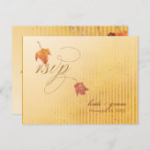 Vallende bladeren - Autumn RSVP Response Briefkaar Uitnodiging Briefkaart (Voorkant / Achterkant)