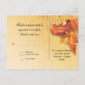 Vallende bladeren - Autumn RSVP Response Briefkaar Uitnodiging Briefkaart (Achterkant)