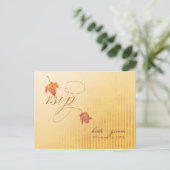 Vallende bladeren - Autumn RSVP Response Briefkaar Uitnodiging Briefkaart (Staand voorkant)