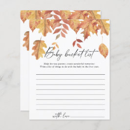 Vallende bladeren - Baby bucket list spel