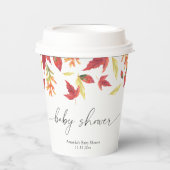 Vallende bladeren Baby shower Papieren Bekers (Voorkant)