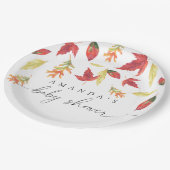 Vallende bladeren Baby shower Papieren Bordje (Gekanteld)