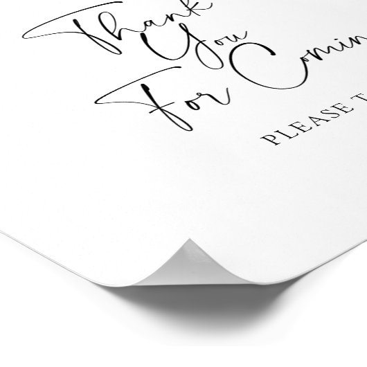 Vallende bladeren - Bedankt voor het komen Poster (Hoek)