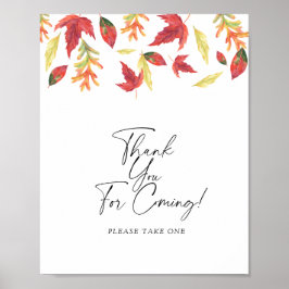 Vallende bladeren - Bedankt voor het komen Poster