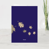 Vallende bladeren Bedankt Wenskaart Kaart (Achterkant)