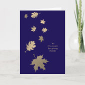 Vallende bladeren Bedankt Wenskaart Kaart (Voorkant)