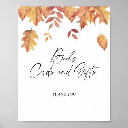 Vallende bladeren - BOEKEN KAARTEN EN GESCHENKEN P Poster (Voorkant)