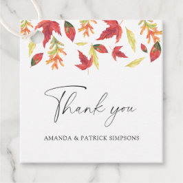 Vallende bladeren - Bruiloft Dank U Bedankjes Labels