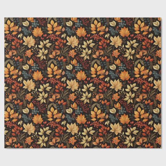 Vallende bladeren cadeaupapier (Vlak)