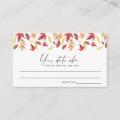 Vallende bladeren - Date nacht ideeën \ Date jar Informatiekaartje (Voorkant)