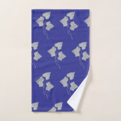 Vallende Bladeren Diepblauw Bad Handdoek (Handdoek)