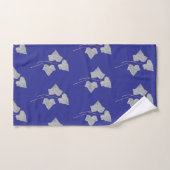 Vallende Bladeren Diepblauw Bad Handdoek (Handdoek)
