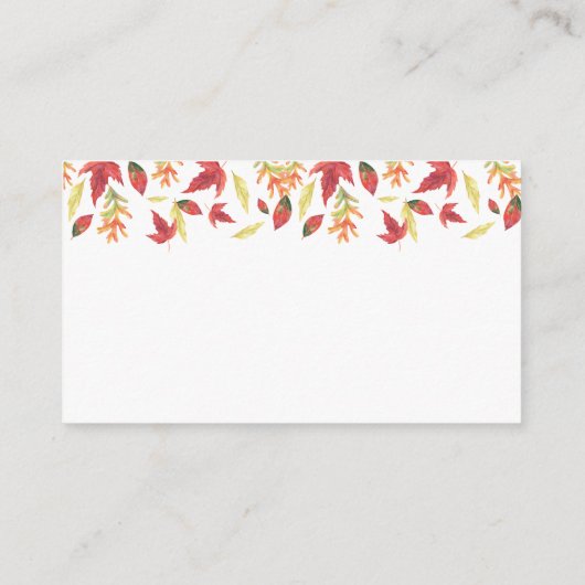 Vallende bladeren elegant - display douche informatiekaartje (Achterkant)