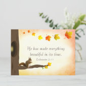 Vallende bladeren en Bijbelverse herfstgroeten Kaart (Staand voorkant)