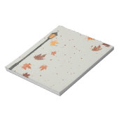 Vallende bladeren en lichten notitieblok (Linkerzijde)