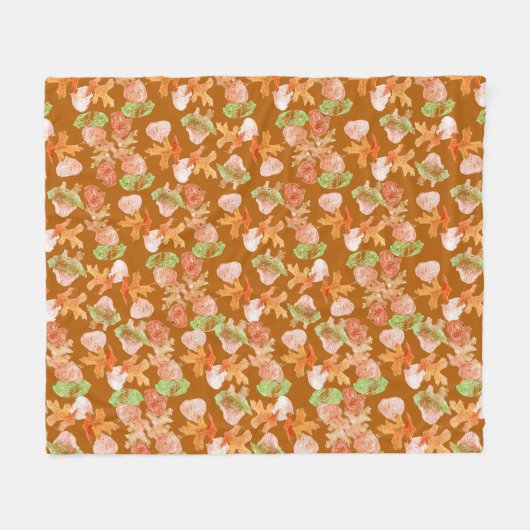 Vallende bladeren fleece deken (Voorkant (Horizontaal))