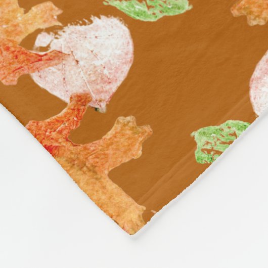 Vallende bladeren fleece deken (Hoek)