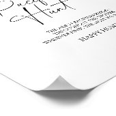 Vallende bladeren fopspeen jacht baby shower spel poster (Hoek)