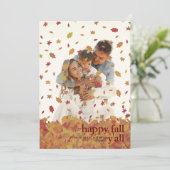 VALLENDE BLADEREN FOTO FEESTDAGENKAART (Staand voorkant)