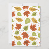 Vallende bladeren Foto Happy Thanksgiving Kaart (Achterkant)