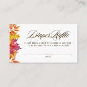 Vallende bladeren Garland Baby shower Luier Raffle Informatiekaartje (Voorkant)