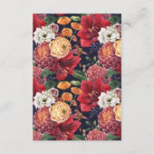 Vallende bladeren Garland herfst bruiloft details Informatiekaartje (Achterkant)