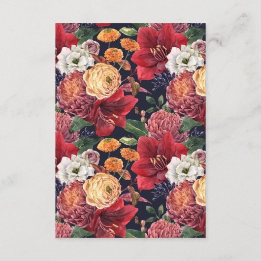 Vallende bladeren Garland herfst bruiloft details Informatiekaartje (Achterkant)