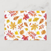 Vallende bladeren Garland herfst bruiloft details Informatiekaartje (Achterkant)