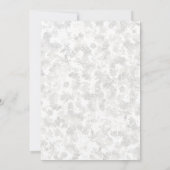 Vallende Bladeren Grijze Bruiloft Kaart (Achterkant)