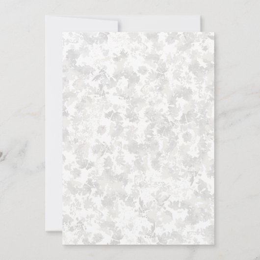 Vallende Bladeren Grijze Bruiloft Kaart (Achterkant)