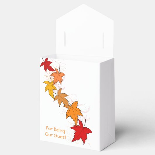 Vallende bladeren gunst vak bedankdoosjes (Geopend)