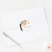 Vallende bladeren Happy Thanksgiving Envelope Stic Ronde Sticker (Envelop)