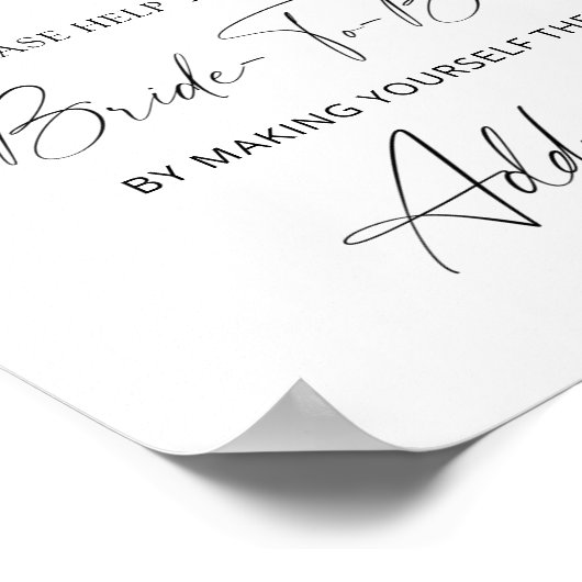 Vallende bladeren - help de drukke bruid Adres Poster (Hoek)