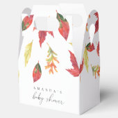 Vallende bladeren herfst baby shower bedankdoosjes (Geopend)